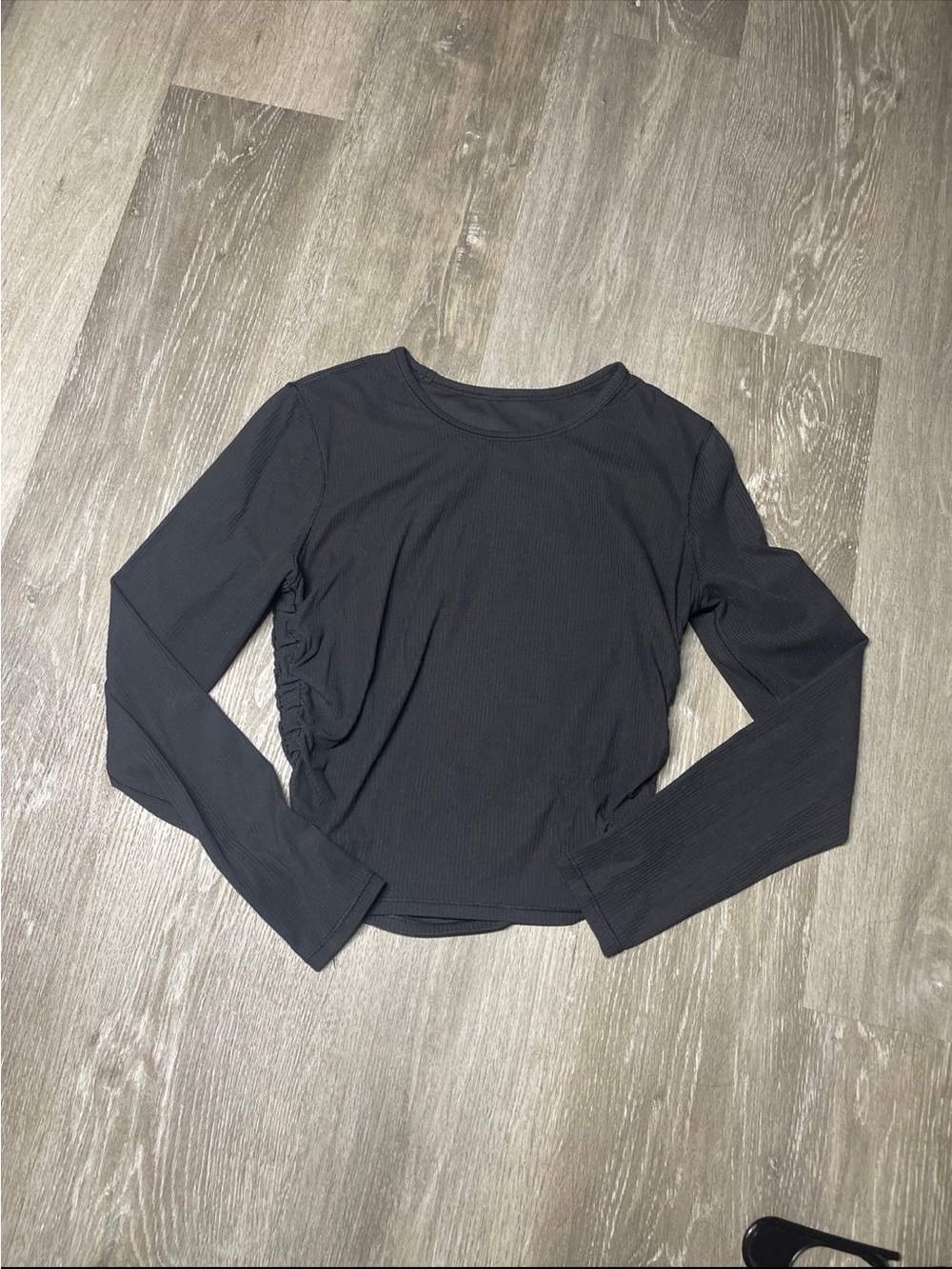 Lululemon Women's Long-Sleeve Ruched Side Top - Black 6